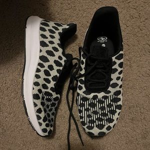 Black and White Laced Shoe